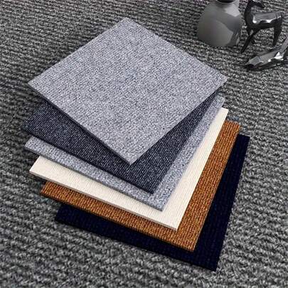 10pcs 30x30cm DIY Non-Slip Adhesive Carpet, Cut And Reusable Stair And Corridor Mat, Self-Adhesive Carpet Mat, Cat Carpet Scratching Post Scratcher Couch Protector