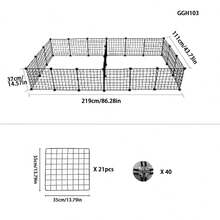 Small Pet Fence/Gate For Small Dogs, Hamsters, Cats, Indoor Home Use Isolation Barricade, Suitable For Corgi, Pomeranian, Teddy Dogs - Multicolor - View 4