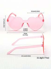 1/3pcs,Valentine's Day Party Glasses - Romantic Photo Props, Heart-Shaped And Love Themed Glasses, Used For Engagement, Wedding, Anniversary Party Supplies, No Need For Electricity Or Batteries. - Multicolor - View 5