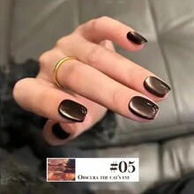 春夏秋冬銅鏡琥珀貓眼指甲油8件組，15ML高級感瓶身，2026熱門8色，亮眼玻璃珠水晶貓眼指甲油，磁粉細膩好吸收 - 彩色 - 查看 15