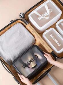 6件套悬挂式旅行化妆包，便携式洗漱包，适用于洗漱、沐浴、化妆品整理、个人护理、美容收纳、海滩、干湿分离、游泳、女孩化妆包、护肤包度假居家浴室装饰节日化妆品收纳包浴室配件返校 - 多色 - 查看 3