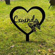 1 pieza Estaca de jardín personalizada "No está aquí Perro Cagando", Señal "No Cagar Perro", Estaca de jardín personalizada con corazón y mariposa, Arte metálico de yarda de cabeza de ciervo de caza personalizado, Arte de pared de naturaleza y vida silvestre, Arte de yarda "No Cagar", Señal de césped "No Cagar", Señal de yarda de perro, Arte metálico de regalo de inauguración de la casa para mascotas - Negro - Ver 6