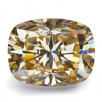 1 pieza Joya suelta material de diamante de 1 quilate, forma ovalada irregular, color champán, claridad VVS