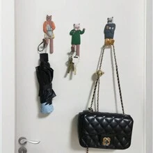2pcs Cute Cat Magnetic Damage-Free Hooks, Original Design, Can Adhere To Refrigerators And Iron Surfaces, Serving As Fridge Magnet, Whiteboard Stickers, Hanging And Storing Daily Items Like Bags, Umbrellas, Keys, Towels, Clothes, Jewelry Etc, No Drilling Or Wall Damage, Suitable For Bedroom, Bathroom, Living Room, Kitchen, Office And More Home Scenes.
