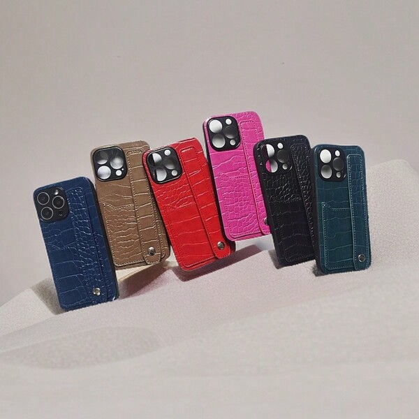 IPhone 15 Pro Max Crocodile Leather Texture Phone Case With Card Slot And Mobile Phone Stand Function