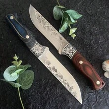 1 pezzo Coltello settore macelleria in acciaio inossidabile, coltello per rifilare le ossa per tagliare maiale, manzo e agnello, affilato, con manico in legno portatile, coltello da cucina multifunzione, accessori da cucina, adatto per cucina, picnic all'aperto, barbecue e altri scenari