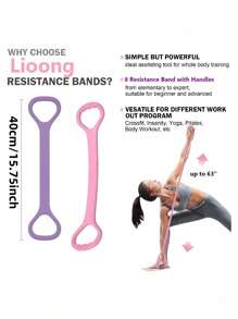 Figure 8 Fitness Resistance Band, Arm|Back Training Elastic Ropes - Pure Barre Workout Chest Arm And Shoulder Stretch Bands Exercise Equipment For Physical Therapy,Yoga,Pilates, Stretching