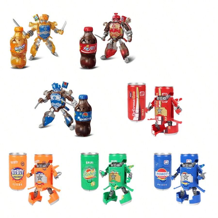 Transformable Soda Robot Simulation Beverage Desktop Decor, Multi ...