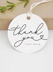 50pcs/Pack Party Favor Gift Tags, Wedding Party Paper Tags Back To School Valentine Day