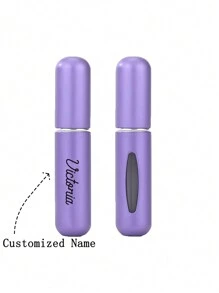 Vaporisateur de parfum personnalisé de 5 ml, atomiseur de parfum haut de gamme personnalisé, nom imprimé personnalisé, flacon vaporisateur mini portable rechargeable, cadeaux personnalisés pour amis et demoiselles d'honneur, flacon de parfum et diffuseur d'huiles essentielles pour les voyages (sans parfum, flacon vide uniquement) - 5ml - Voir 10