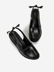 DLF SEASON Sandalias de cuña con alpargatas: elegantes sandalias de punta abierta con detalle de corte, correa con hebilla ajustable, tacones de aguja y plataforma cómoda: calzado de moda perfecto para tus vacaciones de verano - todo negro - Ver 4