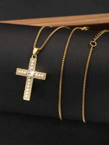 1 条女士珍珠项链乳白色圆形珍珠颈链精致珍珠项链女士珠宝礼物 - 彩色 - 查看 2