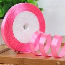 1pc Ribbon DIY Handmade Rose Hair Clip, 1cm/2cm Width 22m Length Satin Ribbon, Cake Candy Box Packaging Decoration Ribbon, Wedding Supplies - Multicolor - View 51