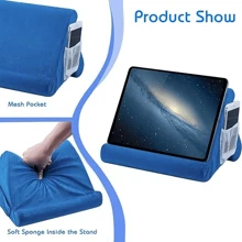 2024 IPad Laptop Holder Tablet Multi-Angle Pillow Lap Stand Phone Cushion WINE - Blue - View 3