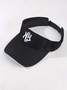 3pcs New York Embroidered Sports Sun Hats, Adjustable Brimless Baseball Caps, Unisex - Letter - View 12