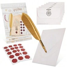 Harry Potter Letter Writing Set Hogwarts Quill Pen Paper Envelopes Wax Seal Stickers Stationery Supplies Gift - Multicolor - View 1