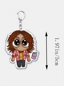 1/6 件热恐怖游戏漱口水 Chibis 钥匙扣配件包 Jimmy Curly Anya Sallyface 钥匙圈珠宝游戏玩家游戏礼物 - 彩色 - 查看 2