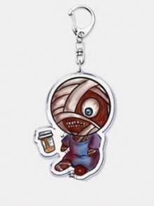 1/6 件热恐怖游戏漱口水 Chibis 钥匙扣配件包 Jimmy Curly Anya Sallyface 钥匙圈珠宝游戏玩家游戏礼物 - 彩色 - 查看 6