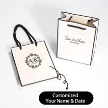 10pcs/20pcs Small Size 12x5.7x16cm Custom Kraft Paper Gift Bags, Mini Paper Bags, Packaging Bags Suitable For Gifts, Souvenirs, Fragrance Packaging, Party, Wedding, Holiday, Small Business
