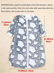 momscare Sacco nanna invernale per bebè imbottito, con cerniera, soffice, unisex, 1 pezzo, tema amore di San Valentino - Bianco e nero - Visualizzare 5