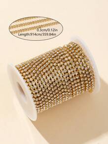 1 卷 3 毫米 5 米/10 米超闪亮水钻链，手工缝纫装饰链，DIY 装饰链，婚纱装饰 - 彩色 - 查看 38