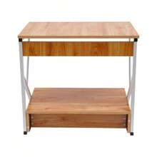 Original estante de madera para microondas de dos niveles con estante para cajones - color madera - Ver 7