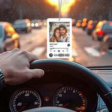 Pendentifs de voiture personnalisés avec photo, intérieur en acrylique transparent personnalisé pour rétroviseur de voiture, photos de voiture personnalisées, cadeaux d'anniversaire personnalisés, cadeaux de Noël, cadeaux de la Saint-Valentin, cadeaux d'anniversaire, cadeaux de couple, cadeaux pour la fête des mères, cadeaux pour la fête des pères, cadeaux commémoratifs pour animaux de compagnie, cadeaux pour conducteurs, petits amis, petites amies, parents