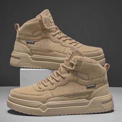 Zapatos deportivos casuales con amortiguación y parte superior alta con letra personalizada para hombres, zapatillas de moda urbana, zapatos casuales para senderismo al aire libre, zapatos cómodos para correr como pareja