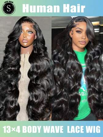 36 英寸折扣奢华波浪卷发 13x4 蕾丝前部假发，适合女士 - 180% 密度，预先拔下年轻人的头发和自然发际线，巴西处女真人头发，无胶假发带真人发假发无胶真人发假发（鲍勃假发 8-16 英寸）