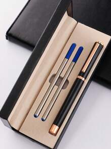 [Customized] High Quality Business Office Ball Pen Set In Gift Box, Includes 2 Refills, Daily Writing, Signing, Gifting For Father's Day, Thanksgiving, Christmas, Birthday, Friends, Relatives, Leaders, Colleagues Back To School