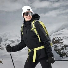 CAMEL CROWN Women's Ski Jacket Waterproof 3 In 1 Winter Coat With Fleece Inner Warm Windproof For Snow Outdoor Hiking
