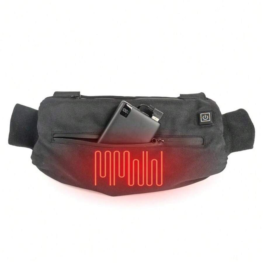 & Cyber Monday - Hand Warmers Rechargeable, Portable Hand Warmer Pouch With 10000mAh Power Bank, Electric Heated Hand Muff With 3 Heat Modes, Golf Hand Warmer Pouch For Winter, Camping, Hunting, Xmas Gifts - 黑色 - 查看 1