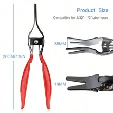 Automotive Repair Tool Oil Tube Separator Pliers, Oil Tube Separation Screwdriver, Car Pipe Separator, Fuel Oil Tube Tools - Red - View 5