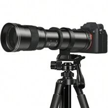 420-800mm F/8.3 Super Telephoto Lens, Manual Focus, With T-Mount, For Canon EF Nikon F-Mount Cameras