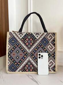 Túi tote đeo vai nữ phong cách retro sức chứa lớn - Nhiều màu - Xem 3