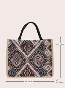 Túi tote đeo vai nữ phong cách retro sức chứa lớn - Nhiều màu - Xem 6