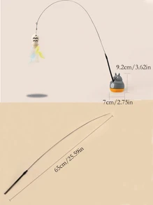 Funny Cat Teasing Stick With Cute Hanging Fish - Interactive Cartoon Design, No Electricity, Attracts Cats To Play, Promotes Exercise And Intelligence.