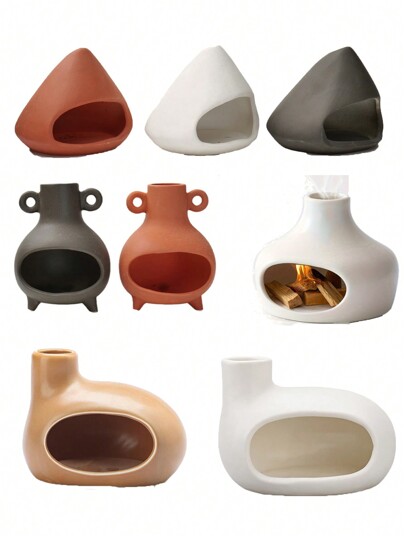 1 Peça Queimador de Incenso Cerâmico, Suporte para Palo Santo, Bandeja para Queima de Sálvia Peruana, Fornalha Cerâmica para Meditação, Yoga e Aromaterapia de Decoração Doméstica