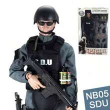 12" Action Figures Toy 1:6 Stand Bendable Soldier Figure Model Toys - Desert Camouflage - View 2