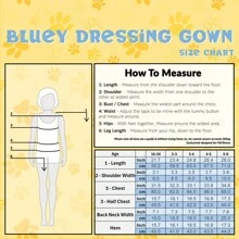 Bluey Fleece Dressing Gown Hood Tie Waist Cosy Robe - Blue - View 5