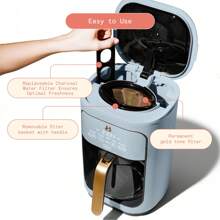 Classic 14-Cup Programmable Drip Coffee Maker With Touch-Activated Display, White Icing By Drew Barrymore - Mint Blue - View 5