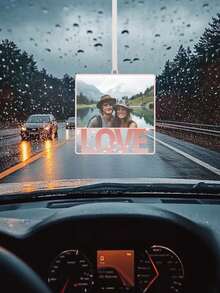 Pendentes de Carro com Foto Personalizada, Acrilico Transparente Personalizado para Espelho Retrovisor de Carro, Fotos Personalizadas de Carro, Presentes de Aniversário Personalizados DIY, Presentes de Natal, Dia dos Namorados, Aniversário, Presente para Casal, Dia das Mães, Dia dos Pais, Presente em Memória de Animal de Estimação, Presentes para Motoristas, Namorados, Namoradas, Pais - Multicolorido - Visão 4