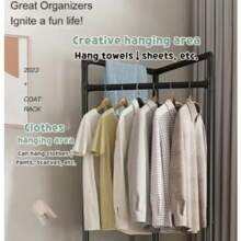 Multipurpose Clothes Rack, Corner Or Triangular, 2 Or 3 Shelves - 顏色隨機 - 查看 5