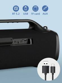 ZEALOT S79 Wireless Speaker 100W Power Outdoor Portable Subwoofer RGB Color Light Wireless Speaker, 24000mAh Battery, 8 Hours Of Gaming Time, Stereo Sound Effects, Compatible With SD Card/USB/AUX/Supports Serial Connection, Supports Mobile Phones/Tablets/TVs/Computers, Suitable For Outdoor/Indoor/Beach/Gatherings - 黑色 - 查看 9