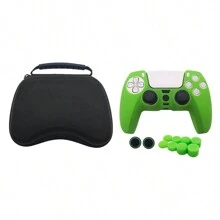 1 Set: 1pc PlayStation5 Controller Storage Bag + 1pc Game Protective Case + 10pcs Joystick Cap, Anti-Slip, Anti-Drop, Waterproof, Dustproof, Scratch-Resistant, Enhancing Gaming Experience