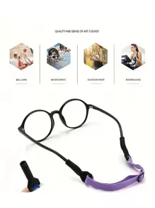 Set de 5 piezas Cordón elástico antideslizante de colores para gafas, correa de silicona elástica para gafas, accesorio fijador de cadena antideslizante para gafas, correas para gafas, cadenas para gafas, accesorios antideslizantes para gafas