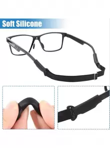 Set de 5 piezas Cordón elástico antideslizante de colores para gafas, correa de silicona elástica para gafas, accesorio fijador de cadena antideslizante para gafas, correas para gafas, cadenas para gafas, accesorios antideslizantes para gafas