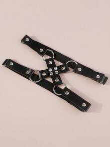 Punk Adjustable Elastic Thigh Rings Leg Garter Belt Thigh Garter Leg Garter Harness For Rave Festival Outfits Stage Gothic Costumes Accessories - Black - View 4