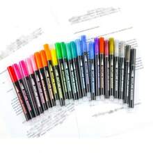 24-Pc Multi-Line Outline Pens Set, Including Fluorescent, Glitter, Metallic Color Markers For DIY Journals, Drawing, Painting, Coloring - one-size - View 1