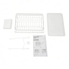 2 Tier Dish Drying Rack For Kitchen, Foldable Dish Drying Rack, Dish Drying Rack - White - View 9